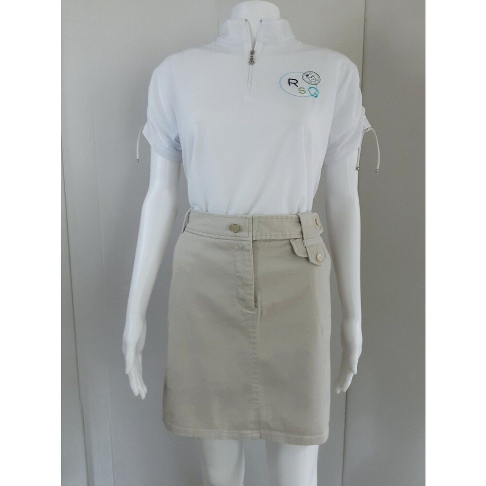 BAMBOO TRADERS Khaki Skort | Active-wear Golf Polo Bundle Sz M